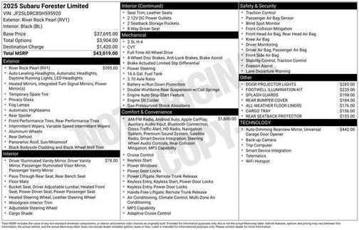 2025 Subaru Forester Limited