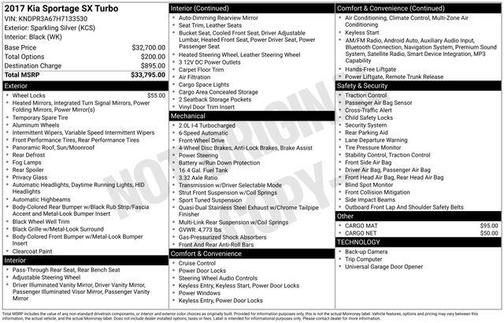 2017 Kia Sportage SX Turbo