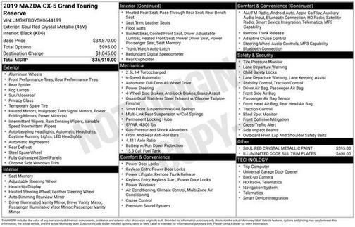 2019 Mazda CX-5 Grand Touring Reserve