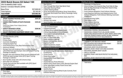 2022 Buick Encore GX Select