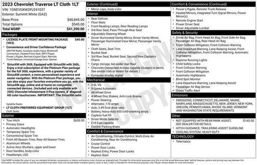 2023 Chevrolet Traverse LT Cloth