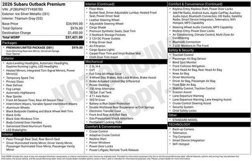 2026 Subaru Outback Premium