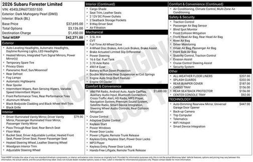 2026 Subaru Forester Limited