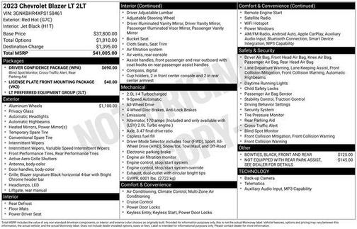 Red Hot 2023 Chevrolet Blazer 2LT