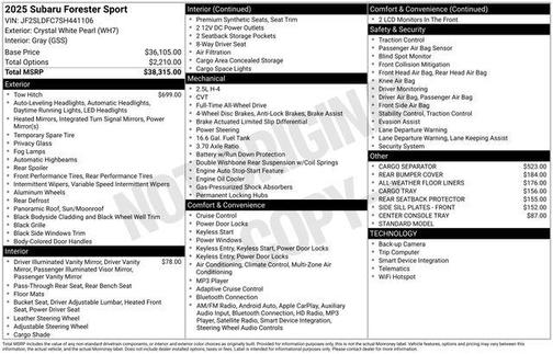 2025 Subaru Forester Sport