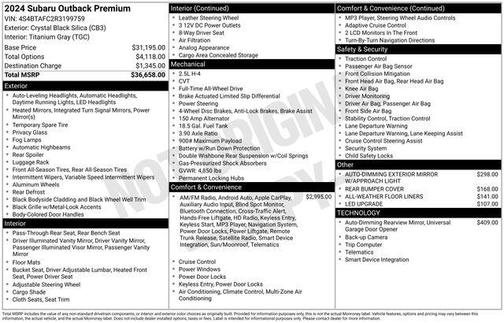 2024 Subaru Outback Premium