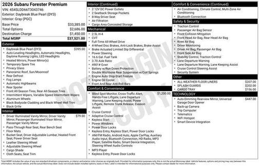 2026 Subaru Forester Premium