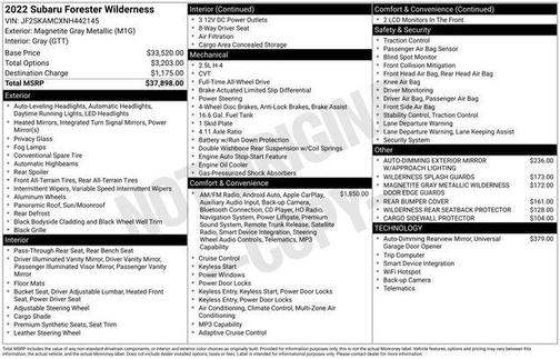 2022 Subaru Forester Wilderness