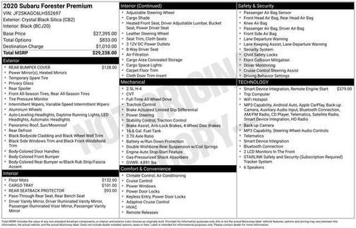 Crystal Black Silica 2020 Subaru Forester Premium