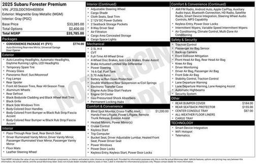 2025 Subaru Forester Premium