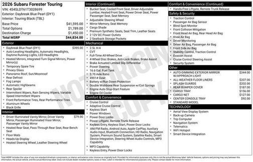 2026 Subaru Forester Touring