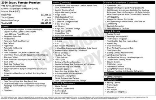 2026 Subaru Forester Premium