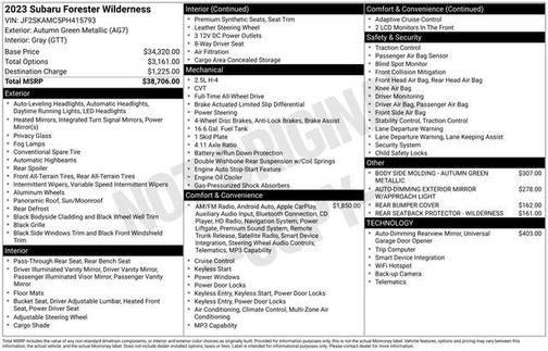 2023 Subaru Forester Wilderness