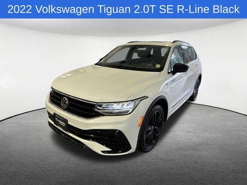 Pure White 2022 Volkswagen Tiguan 2.0T SE R-Line Black 4MOTION