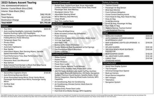 2023 Subaru Ascent Touring 7-Passenger