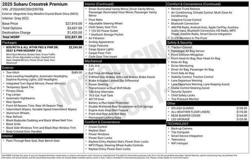 2025 Subaru Crosstrek Premium