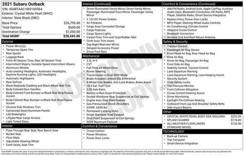 2021 Subaru Outback Base