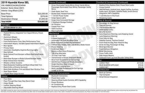 2019 Hyundai KONA SEL