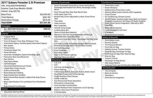 2017 Subaru Forester 2.5i Premium