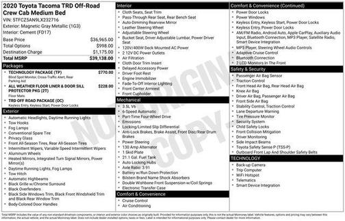 2020 Toyota Tacoma TRD Off Road