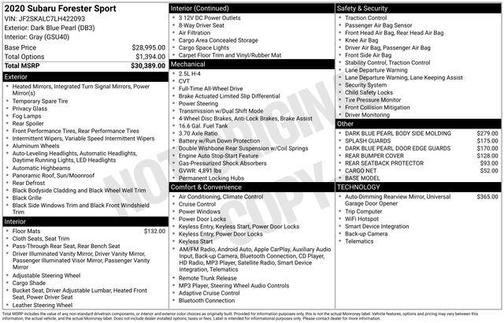 2020 Subaru Forester Sport