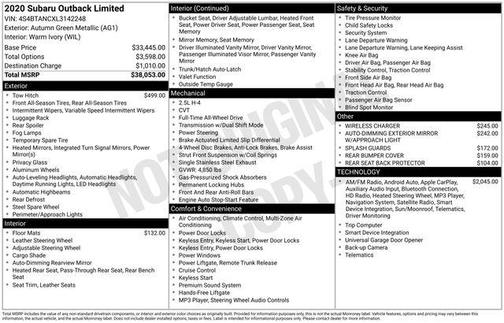 2020 Subaru Outback Limited