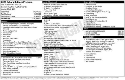 2026 Subaru Outback Premium