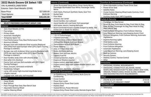 2022 Buick Encore GX Select