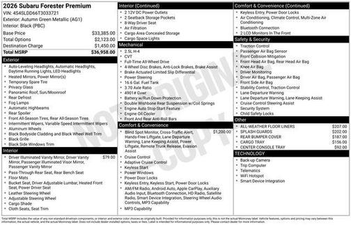 2026 Subaru Forester Premium