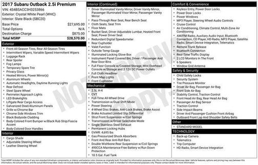 2017 Subaru Outback 2.5i Premium