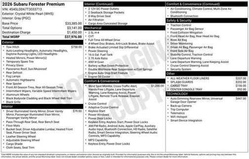 2026 Subaru Forester Premium
