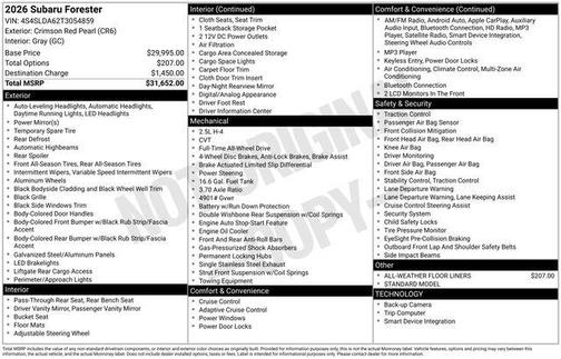 2026 Subaru Forester Base