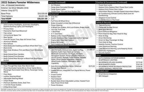 2022 Subaru Forester Wilderness