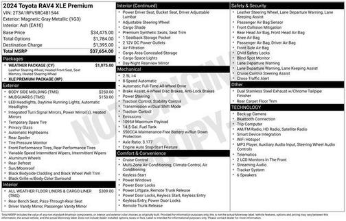 Magnetic Gray Metallic 2024 Toyota RAV4 XLE Premium