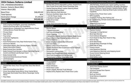 2024 Subaru Solterra Limited