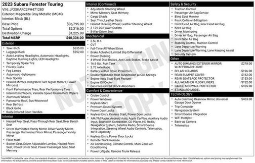 Magnetite Gray Metallic 2023 Subaru Forester Touring
