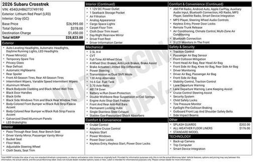 2026 Subaru Crosstrek Base