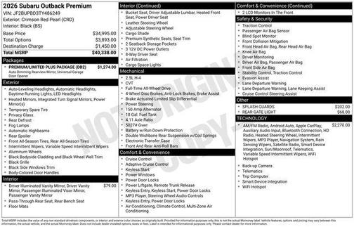 2026 Subaru Outback Premium