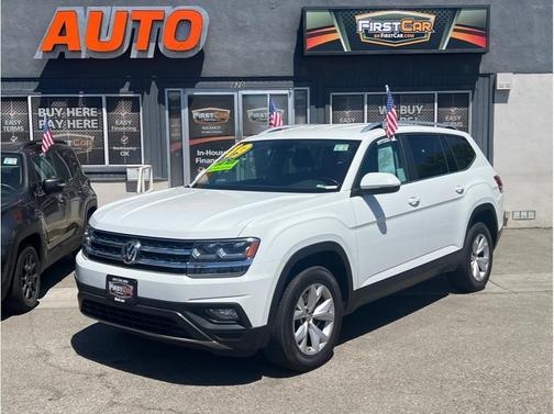 Pure White 2019 Volkswagen Atlas 3.6L SE