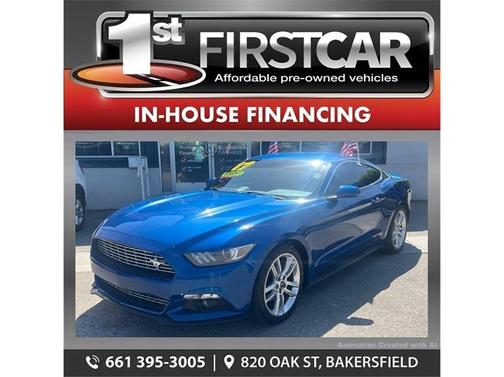 Blue 2017 Ford Mustang EcoBoost Premium