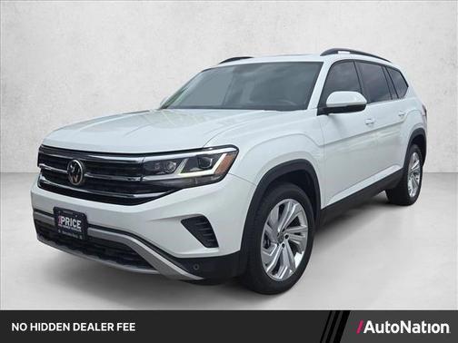 Pure White 2021 Volkswagen Atlas 3.6L SE w/Technology