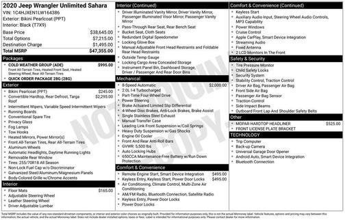 2020 Jeep Wrangler Unlimited Sahara