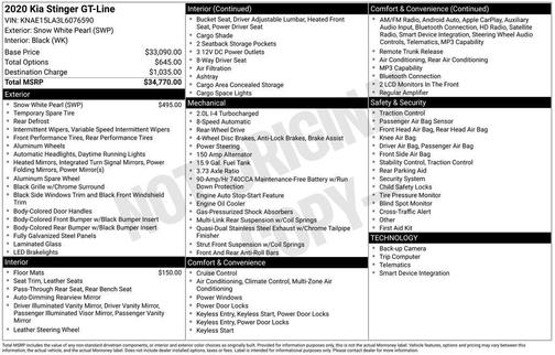 2020 Kia Stinger GT-Line