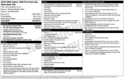 Sterling 2024 GMC Sierra 1500 PRO