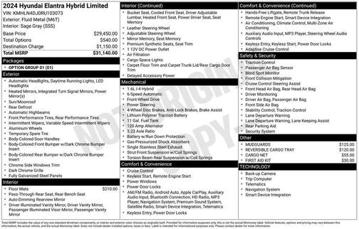 2024 Hyundai ELANTRA HEV Limited