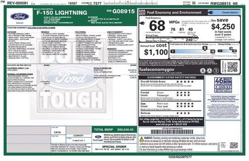 ANTIMATTER BLUE METALLIC 2024 Ford F-150 Lightning PRO