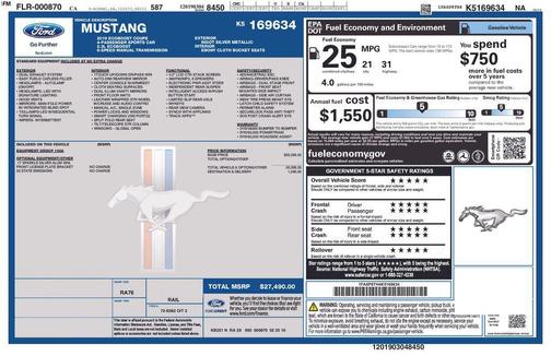 INGOT SILVER METALLIC 2019 Ford Mustang ECOBOOST