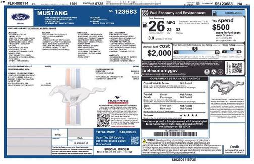 OXFORD WHITE 2025 Ford Mustang ECOBOOST PREMIUM