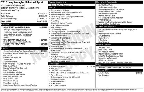 2015 Jeep Wrangler Unlimited Sport
