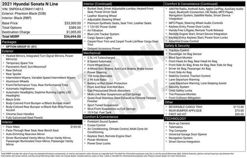 2021 Hyundai SONATA N Line